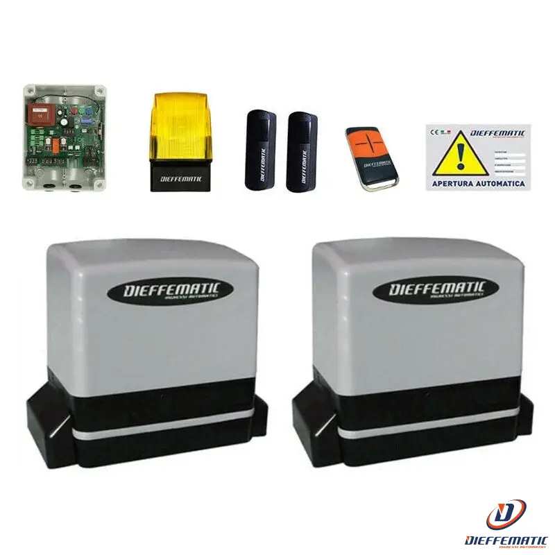Kit Set Cancello 2 Due Motori Doppia Anta Scorrevole 900Kg+900Kg Kv9