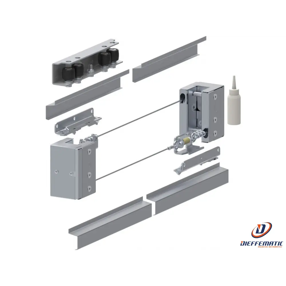 Kit Telescopico Per 3 Ante - Apertura Max 6 M (Con Ruote Gola V) Fac Ka5102.106