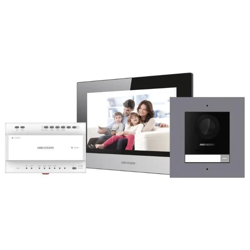 Kit Videocitofonico Hikvision Ds-Kis702Y Videocitofonia Sorveglianza Sicurezza