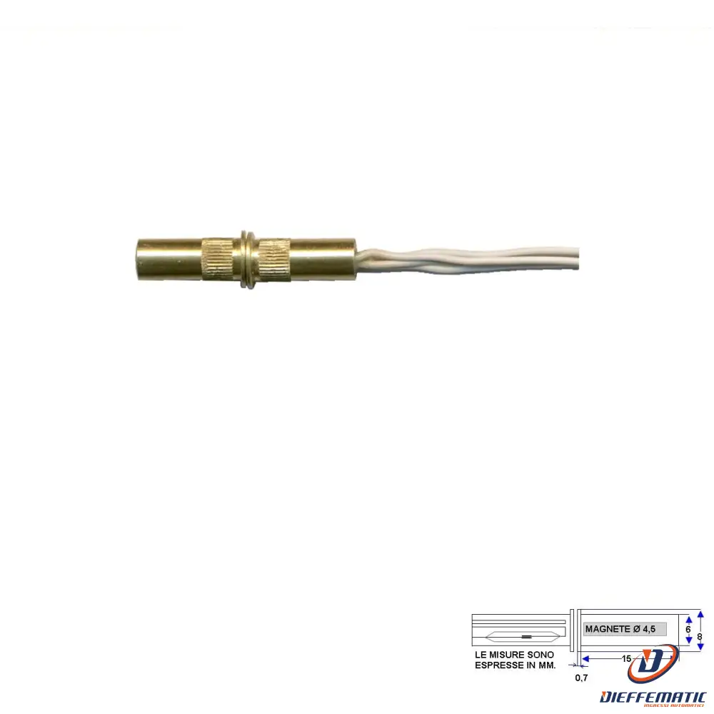 Microcontatto Magnetico Cilindrico Ottone A Chiodo Securvera St-105Ucmococ