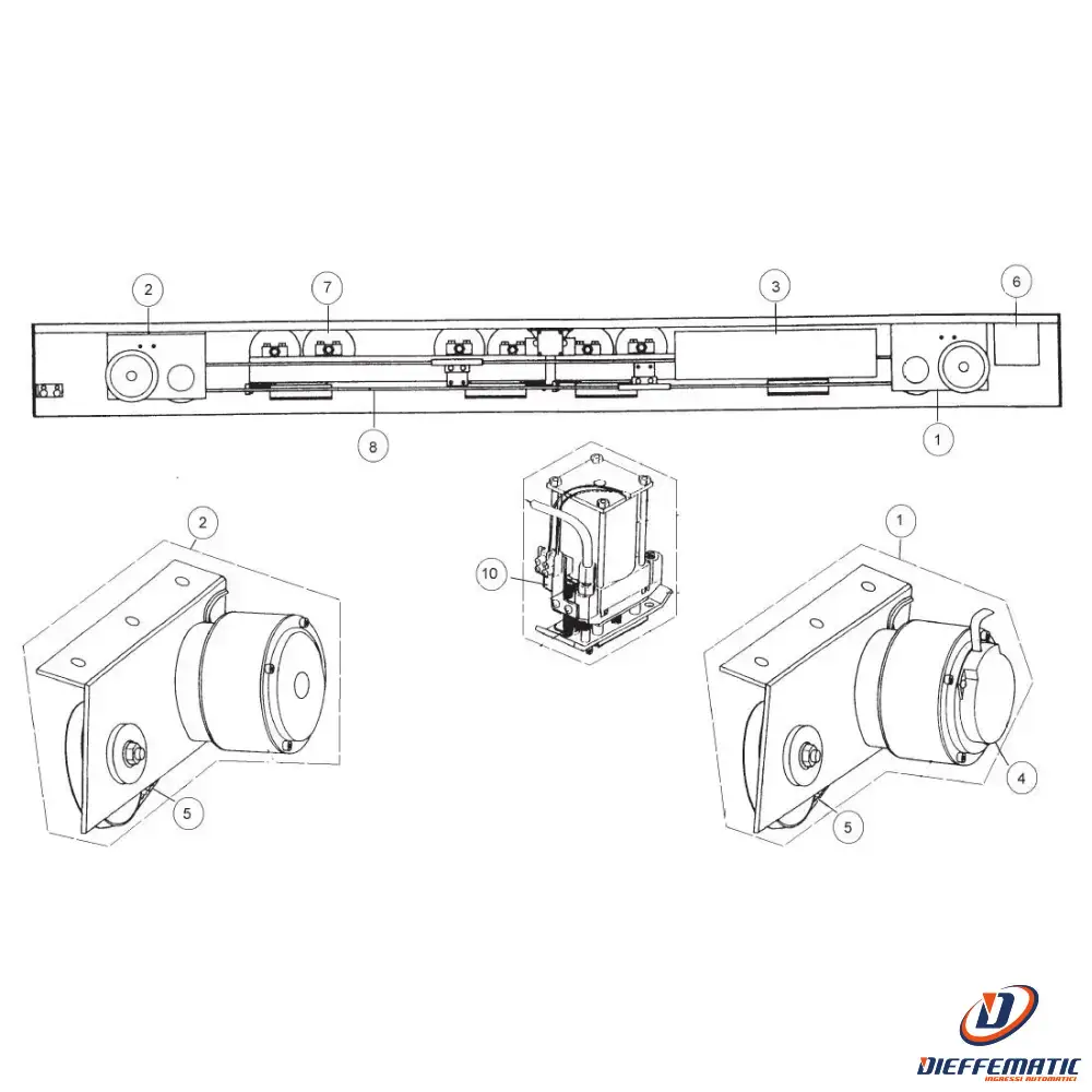 Microinterruttore A Leva Kit 5pz Gts-p Ditec Entrematic 6mlp Ricambio Originale