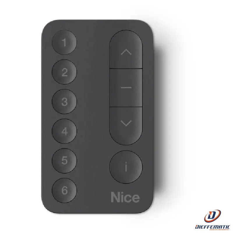 Mini-Trasmettitore Radio Bidirezionale 6 Canali Nero Nice Minidomì 6 Minidomi6B