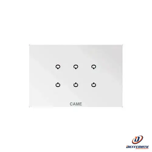 Modulo A 6 Comandi Su Placca Di Vetro Bianca Came Oh/6itc Wh 67600510 Domotica