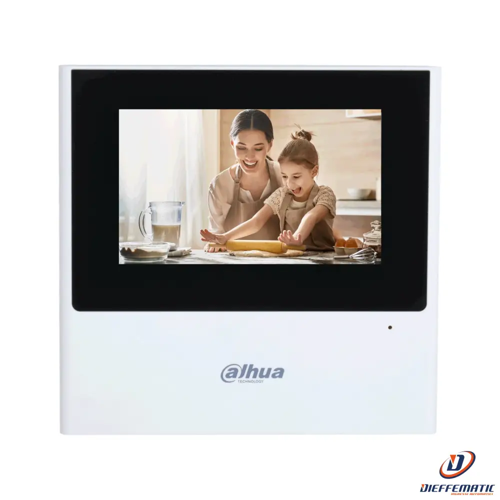 Monitor Interno Videocitofonico Ip/Wi-Fi Dahua Vth2611L-Wp Sorveglianza Garanzia