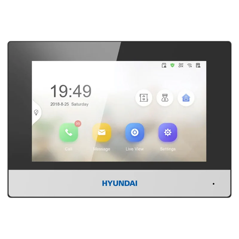 Monitor Ip Da Interno Hyundai Sf-Vidisp01-7Ip Videocitofonia Sorveglianza