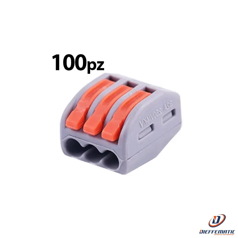 Morsetto A 3 Vie 1-4 Mmq Conf. 100 Pz Clt1/3S