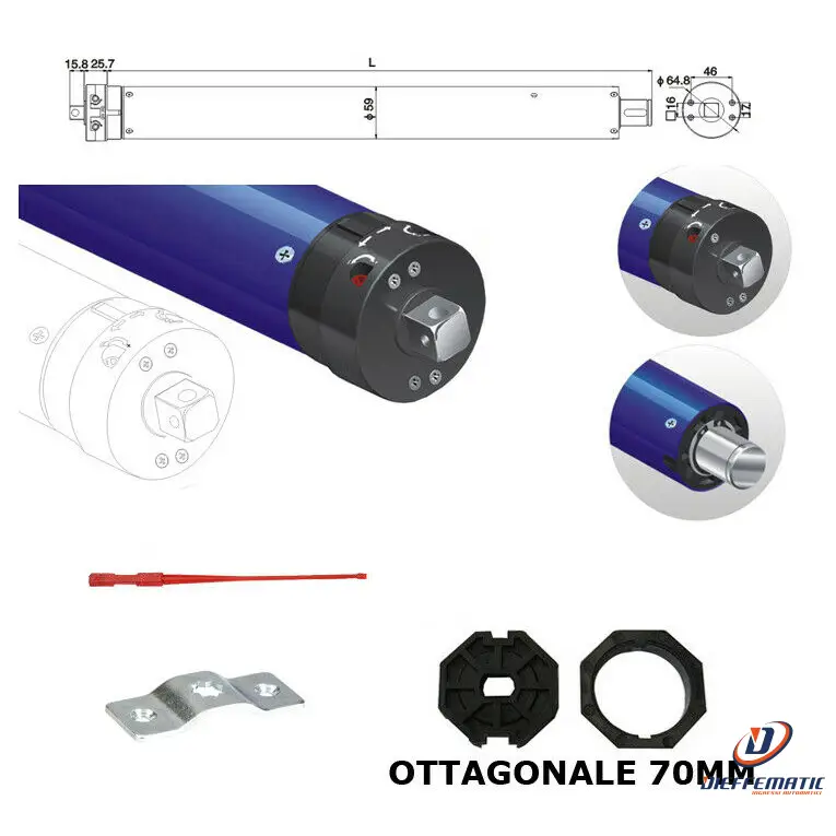 Motore Avvolgibile Per Tapparella Tapparelle 220 Kg 120 Nm Si Adatta A Cherubini