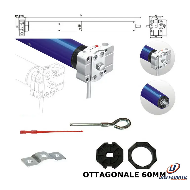 Motore X Tapparelle Con Manovra Di Soccorso 50N 100Kg Si Adatta A Schellenberg