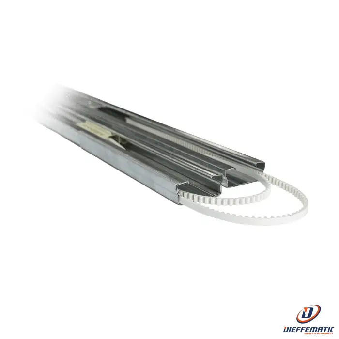 Motorline Cfcccp4000 Binario In Acciaio 2 Pezzi Con Carrello E Nastro 4000Mm