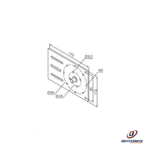 Nice 525.10021 Supporto Regolabile Per Neo Large Ø 58mm Senza Manovra Soccorso