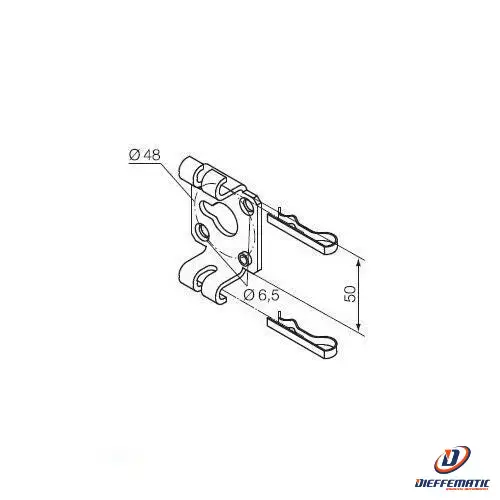 Nice 525.10040 Supporto Standard Con 2 Fori Svasati 6,5 Mm X Neo Medium Ø 45 Mm