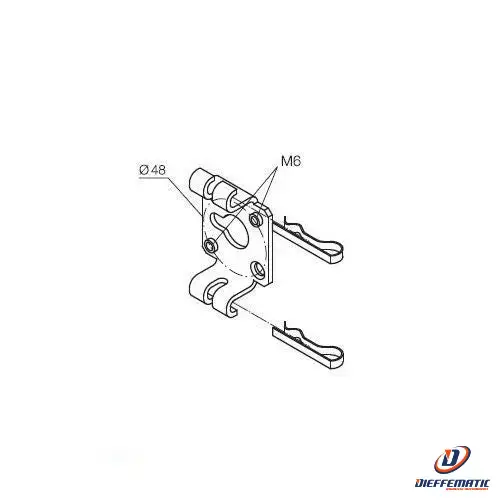 Nice 525.10051 Supporto Standard Con 2 Fori Filettati M6 Per Neo Large Ø 58mm