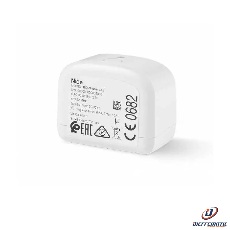 Nice Bidi Shutter Interfaccia Bidirezionalete Per Tapparelle Tende 230 Vac