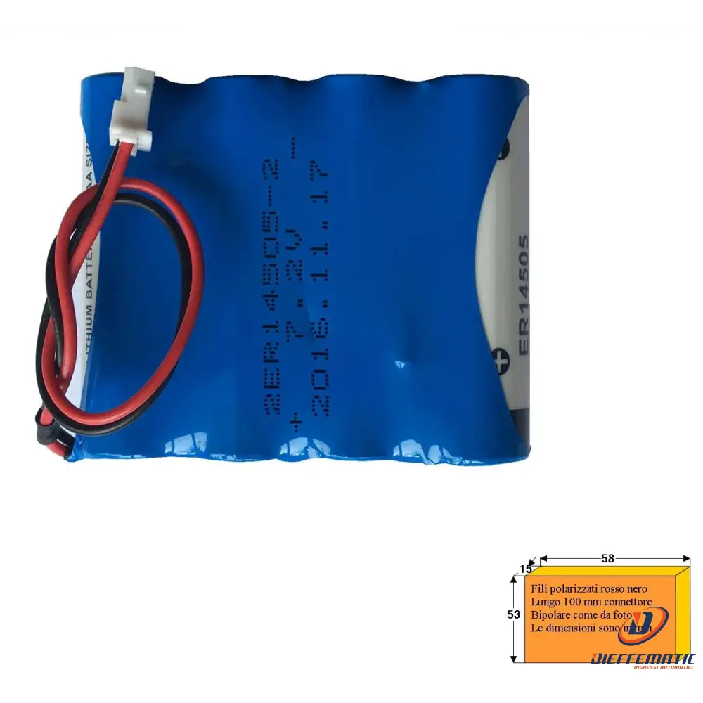 Pile In Batteria Serie Parallelo Litio 7,2 V 5,4 Ah Securvera Sv-Psepblerha