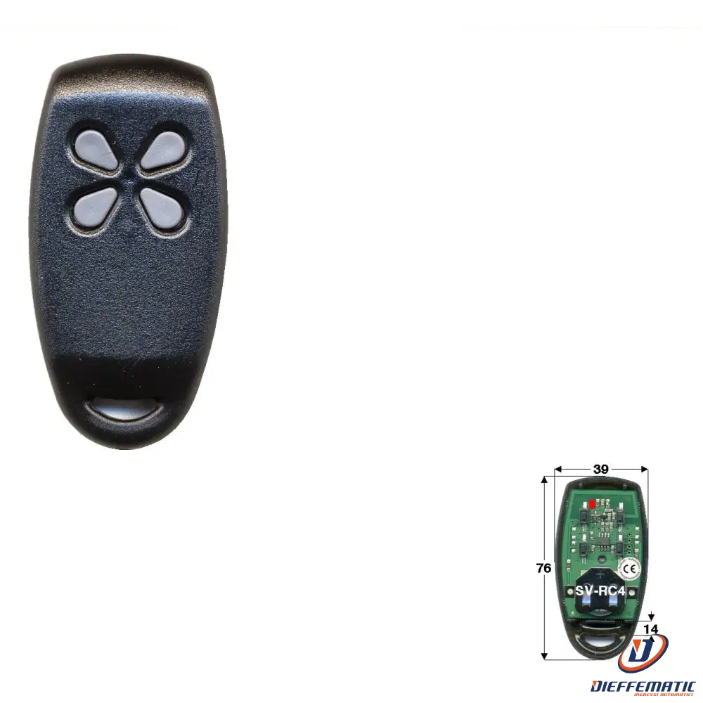 Radiocomando 4 Canali 10 Bit 1024 Codici Personali Securvera Sv-Rc4Blscpse