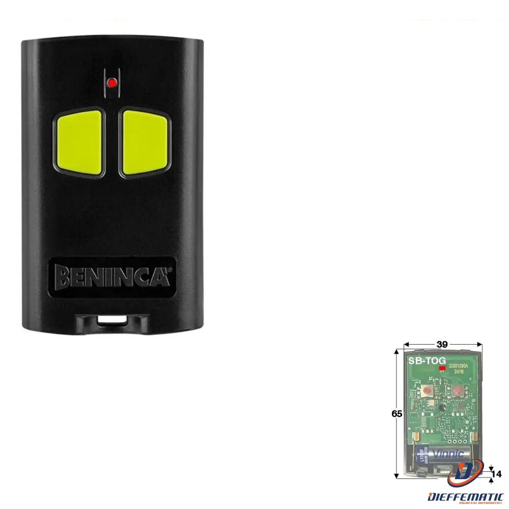 Radiocomando Togo Beninca 2 Ch Rolling Code Advanced Securvera Sb-Togdcbadvb