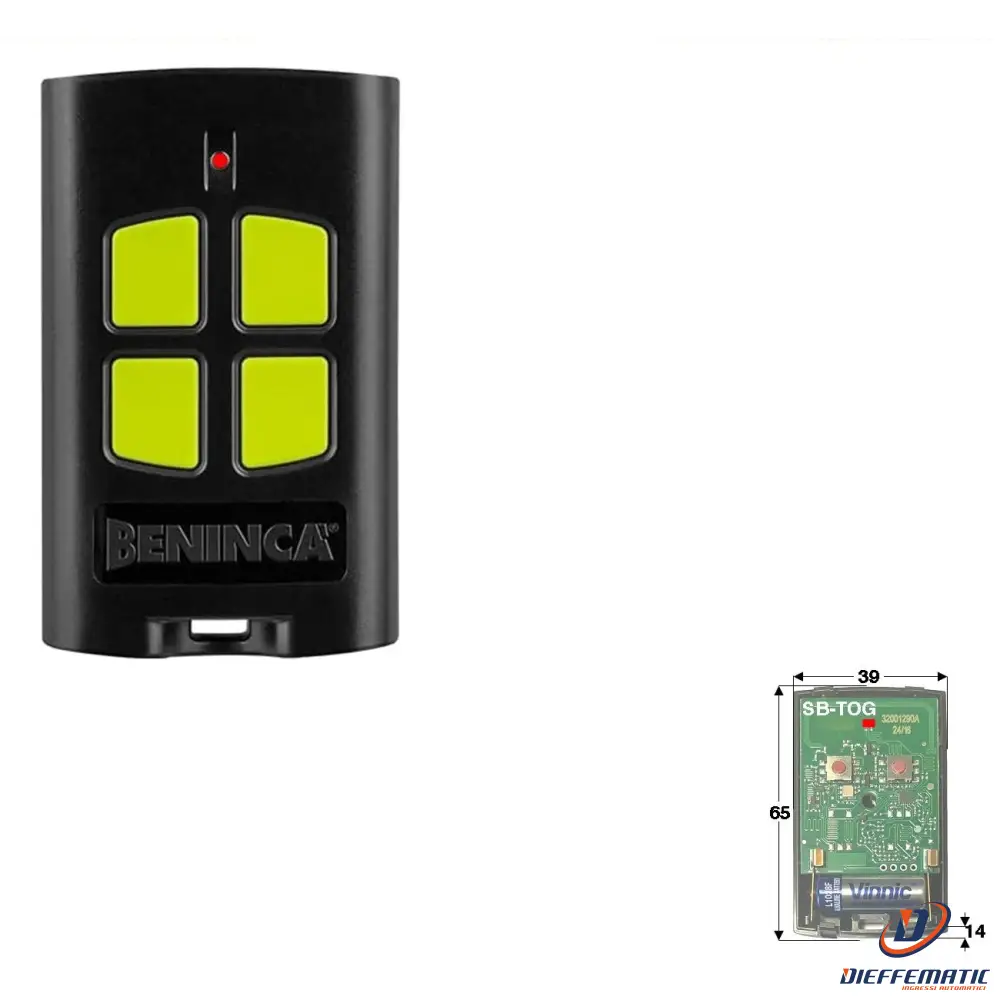 Radiocomando Togo Beninca 4 Ch Rolling Code Advanced Securvera Sb-Tgqdcbadta