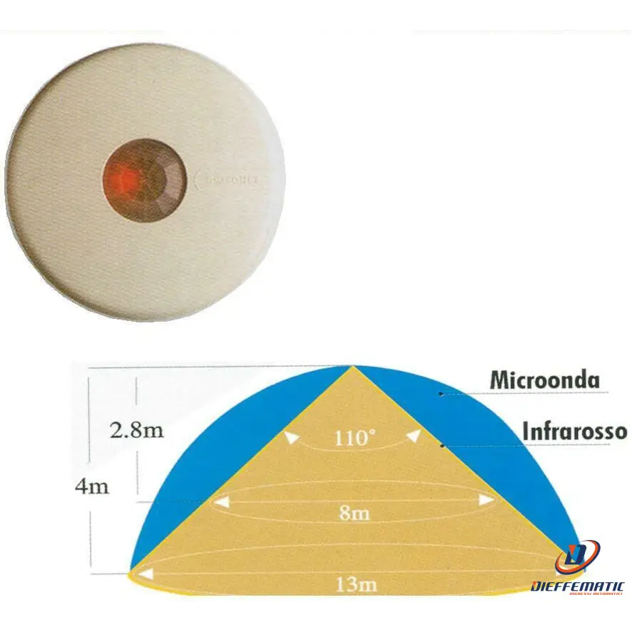 Rileva Intrusi Doppia Tecnologia Da Soffitto 360° 13 Mt Securvera Sr-Lprsdtdasc