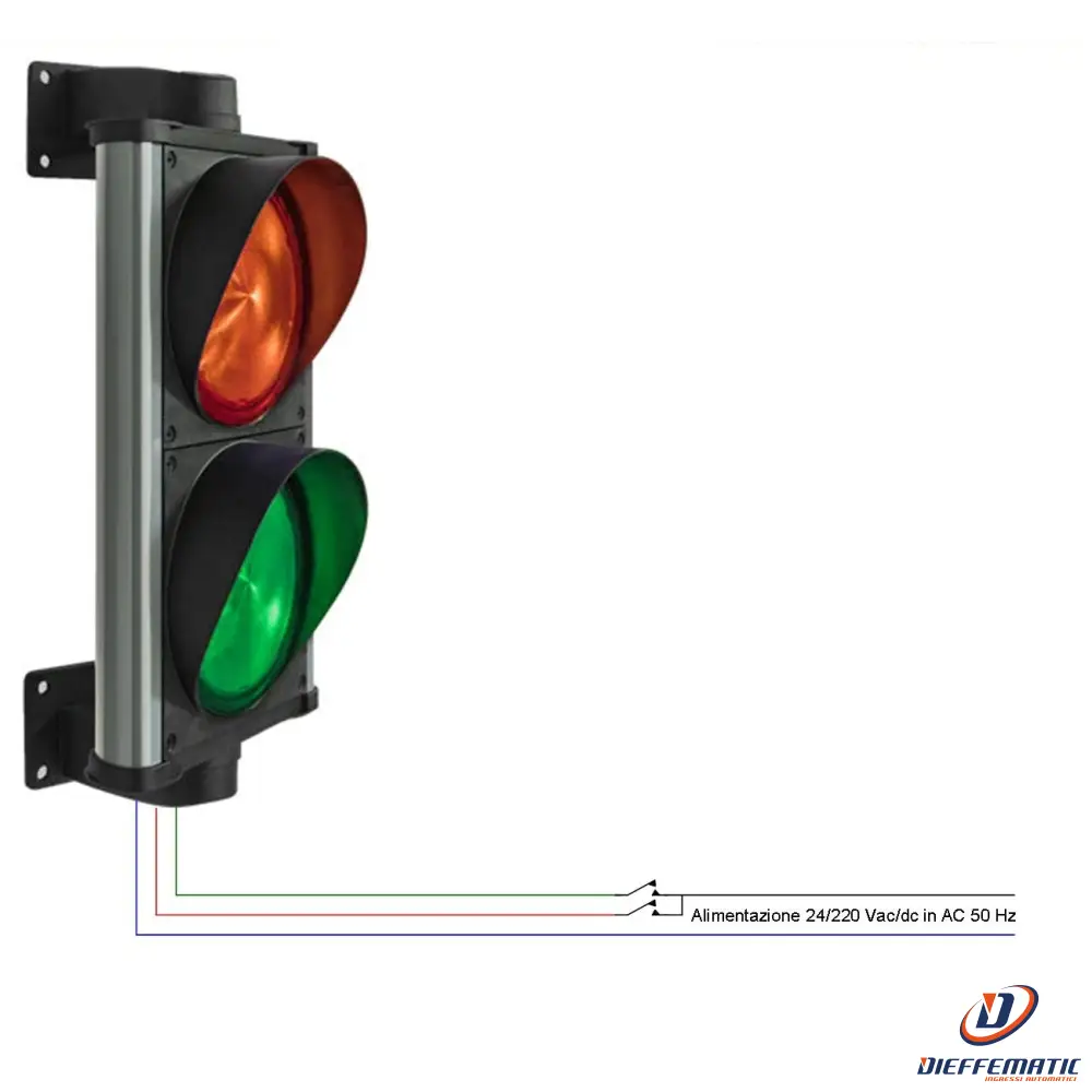Semaforo Rosso Verde 24 Led Ø Vetro 141 Mm 24/220V Ip&& Securvera Sv-Sblsblrvrd