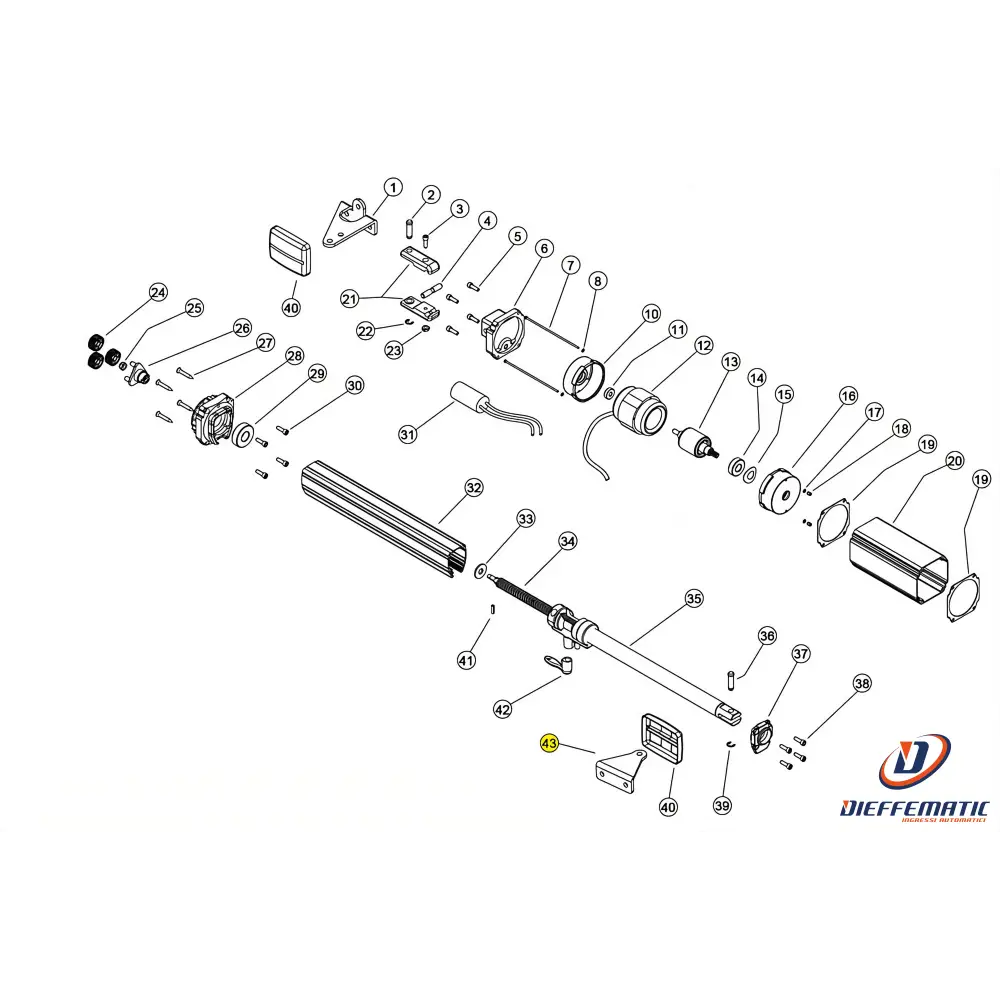 St006 Staffa Anteriore Linear 11 Vh 230V Ricambio