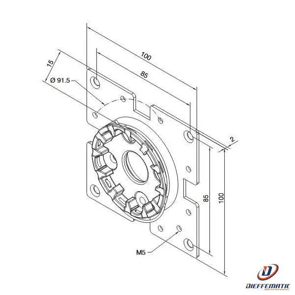 Supporto Compatto Con Flangia 100X100 Nice 625.10012 Automazione Automatismi