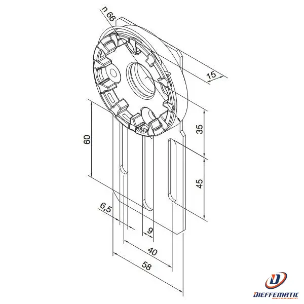 Supporto Compatto Regolabile (Standard) Nice 625.10037 Automazione Automatismi