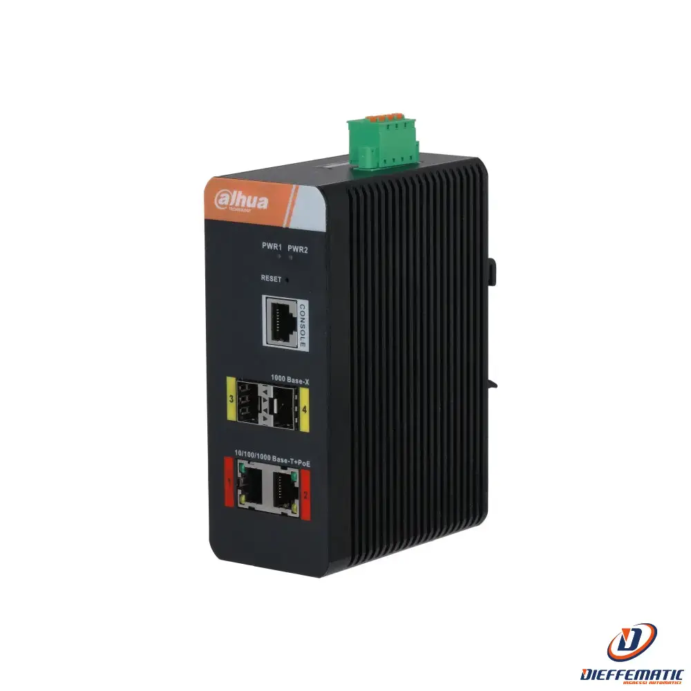 Switch Industrial Layer 2 Managed 4 Porte Dahua Is4204-2gt-120 Sorveglianza
