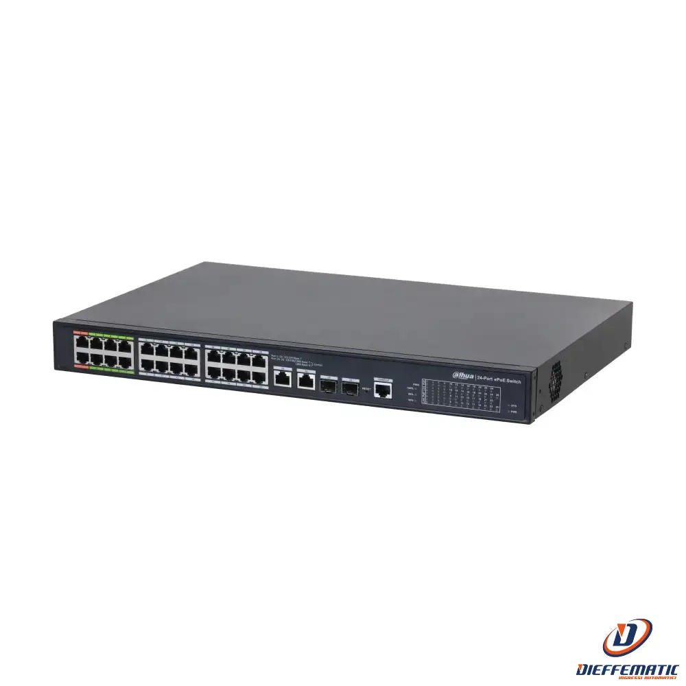 Switch Layer 2 Managed 26 Porte Dahua Lr2226-24et-360-v2 Sorveglianza Sicurezza