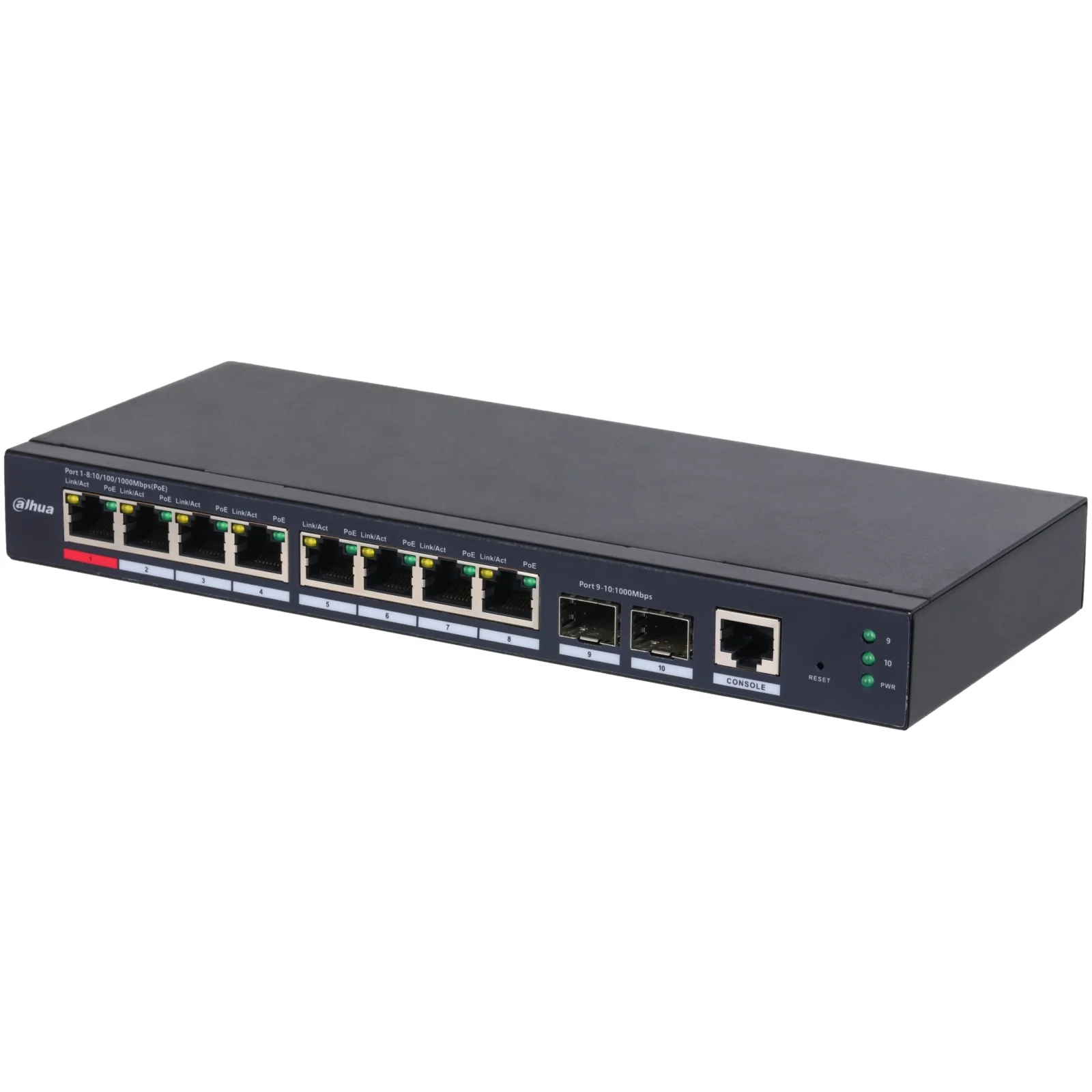 Switch Managed 10 Porte Gigabit (8 Poe <110 W) Dahua S4210-8Gt-110 Sorveglianza