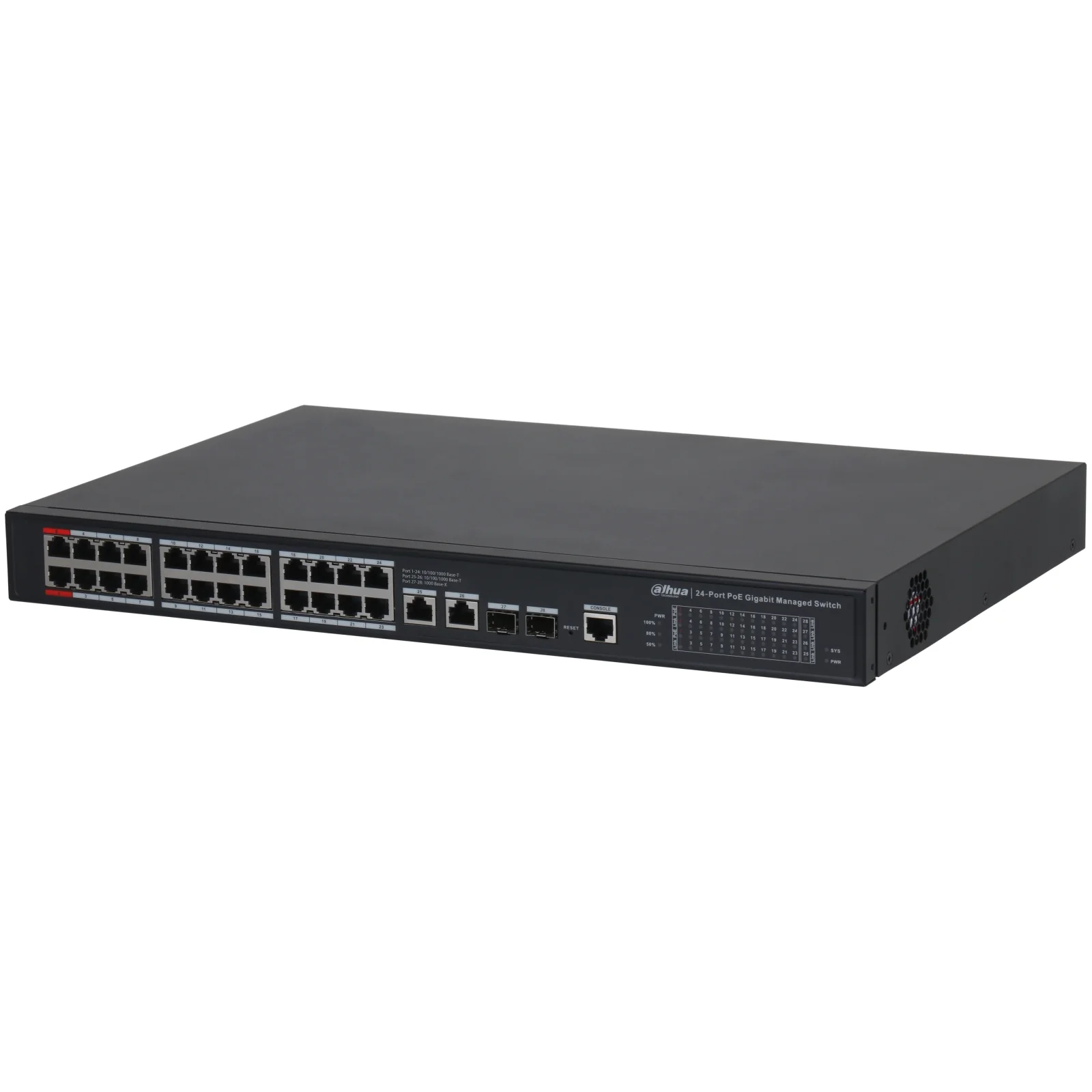 Switch Managed 28 Porte Gigabit (24 Poe <360 W) Dahua S4228-24Gt-360 Sicurezza