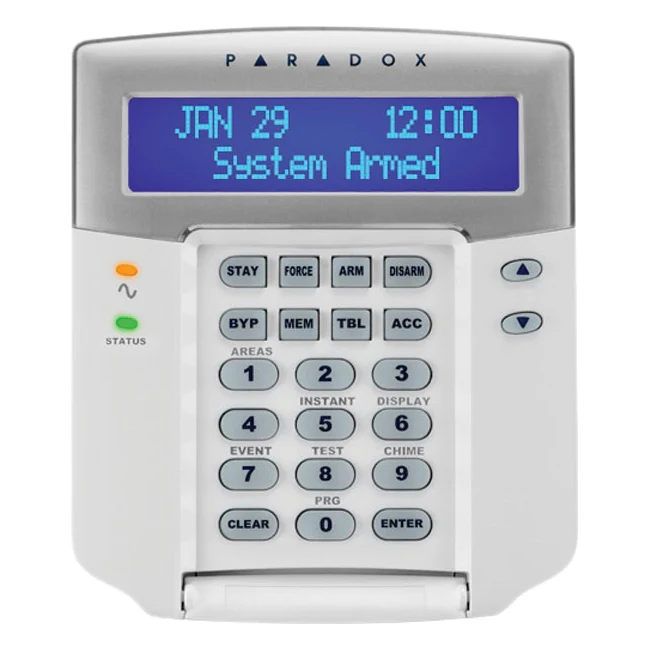Tastiera Lcd In Inglese + 1 Uscita Pgm Paradox K641+ Antintrusione Sicurezza