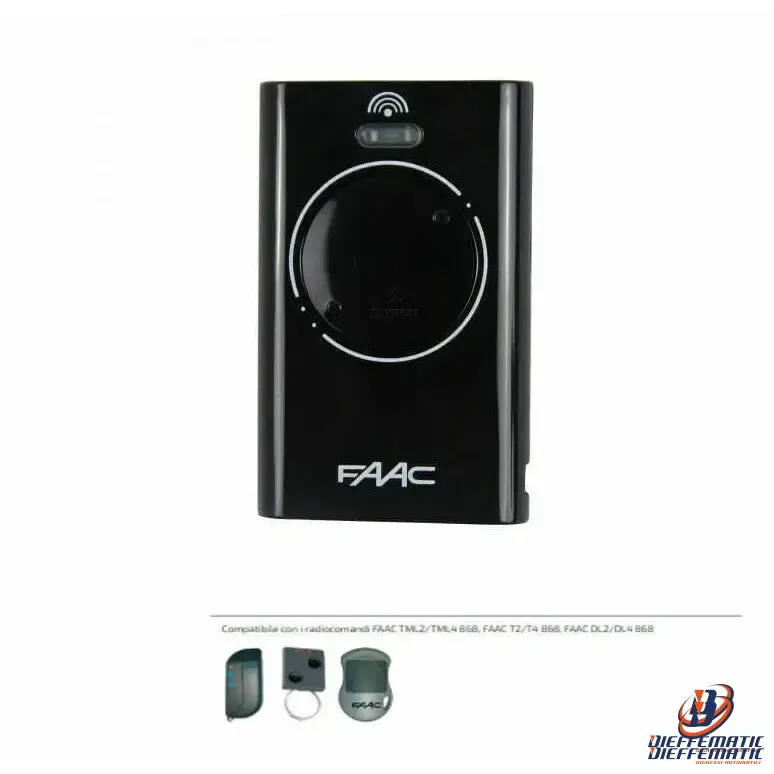 Telecomando Trasmettitore Faac Xt2 868 Slh Lr Rolling Code 7870091 Nero