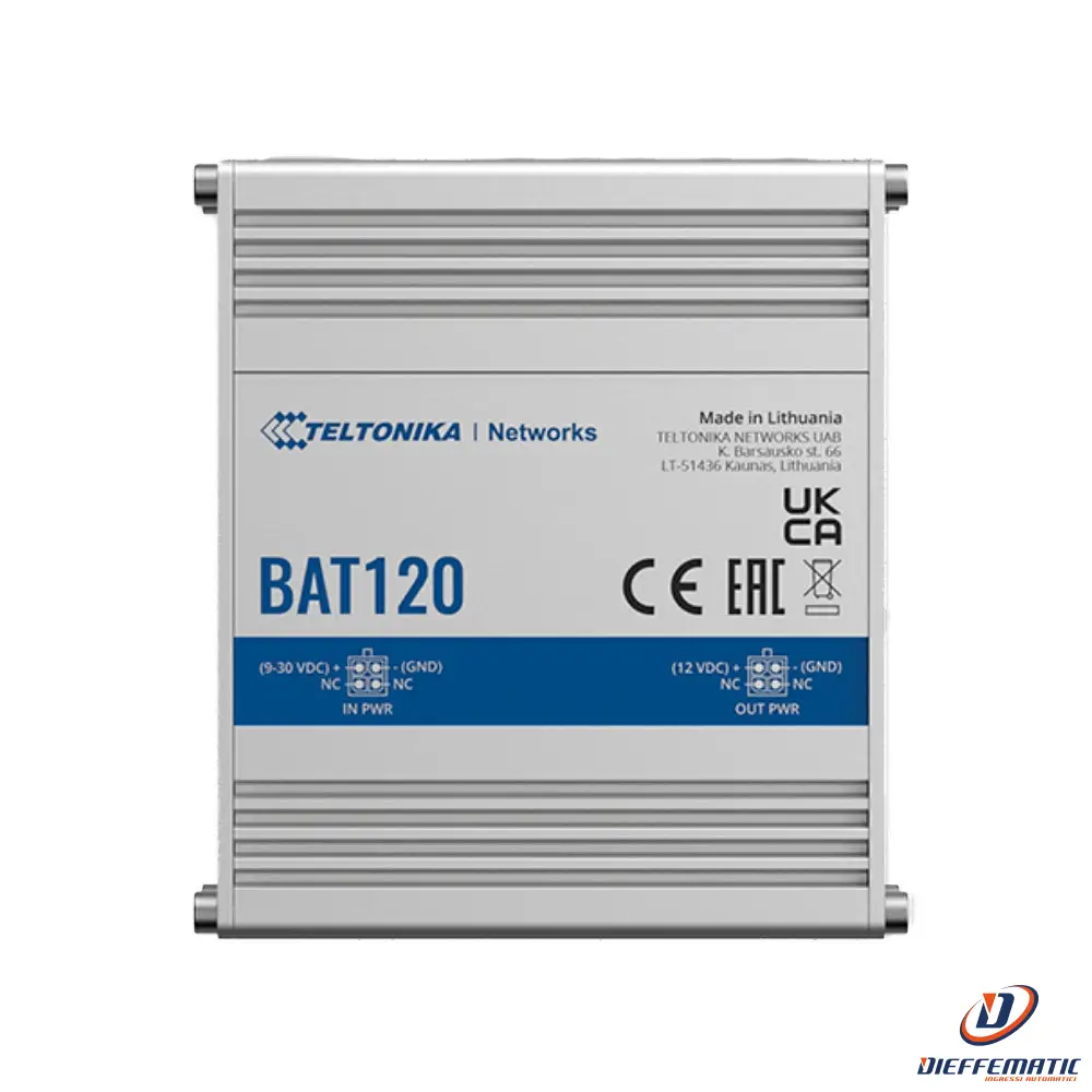 Teltonika TK-BAT120 UPS Ingresso 9 - 30 VDC / Uscita 9 - 30 VDC
