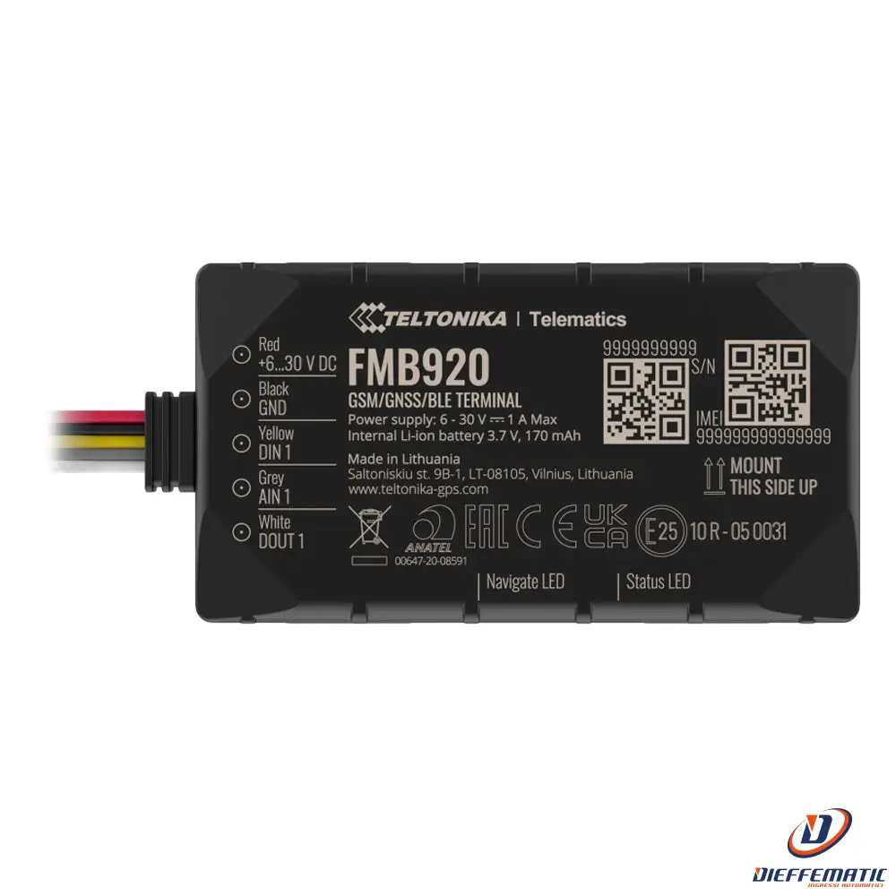 Teltonika TK-FMB920 Tracker Plug & Play per veicoli