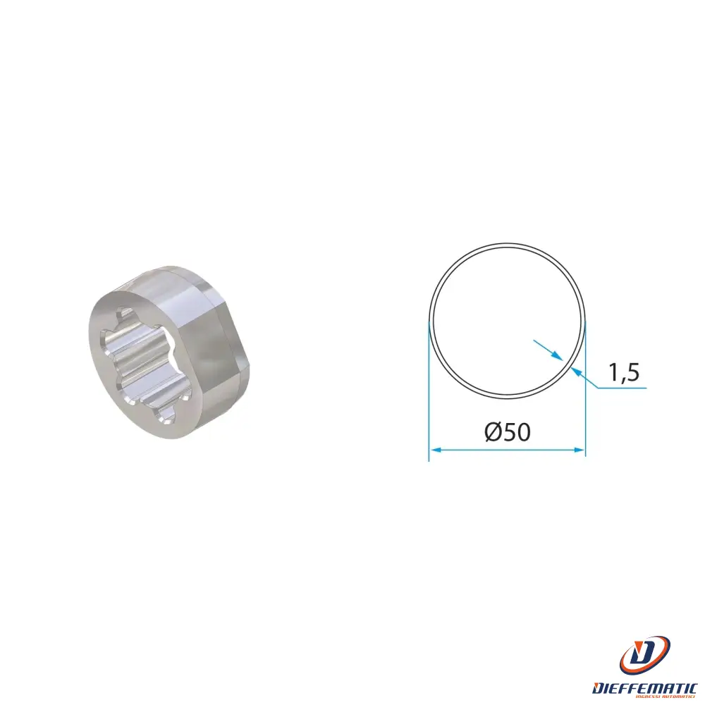 Tm2 45 Adattatore Per Tubo Tondo 50Mm Faac A4505_0505 Automazione Automatismi