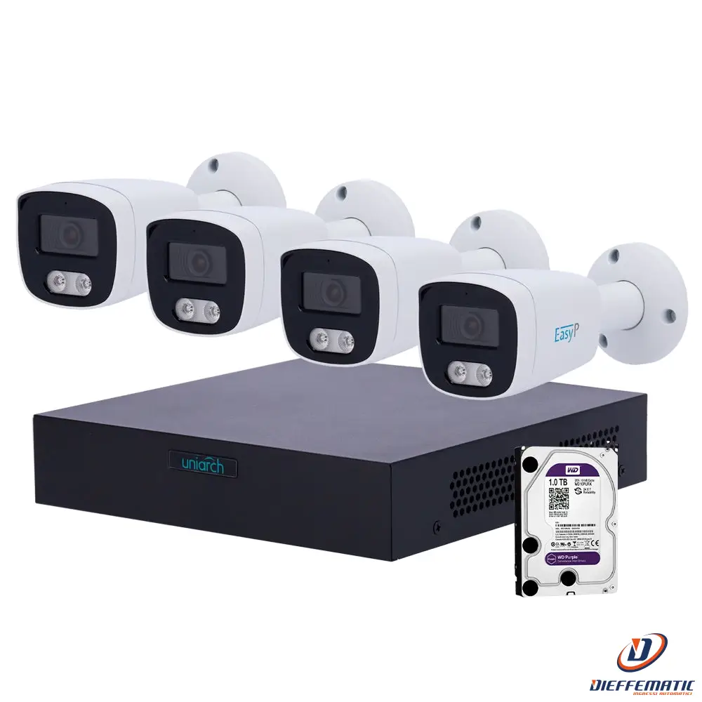 Uniview UV-NVRKIT108B-4 Kit di videosorveglianza Uniarch