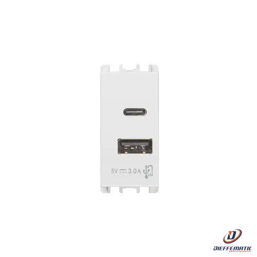 Urmet Alimentatore 5V 3A 2X Usb Bianco 10331.B Installazione Civile Originale