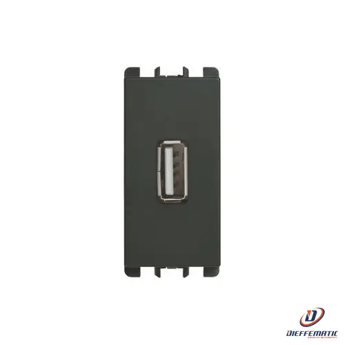 Urmet Alimentatore Con 1 Usb, 1 Modulo, 5V 2.1A, 100-230V Antracite 10330 Nuovo