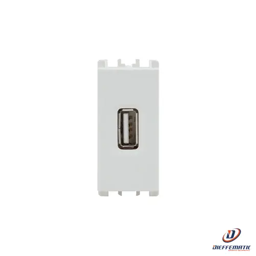Urmet Alimentatore Con 1 Usb, 1 Modulo, 5V 2.1A, 100-230V, Bianco 10330.B Nuovo