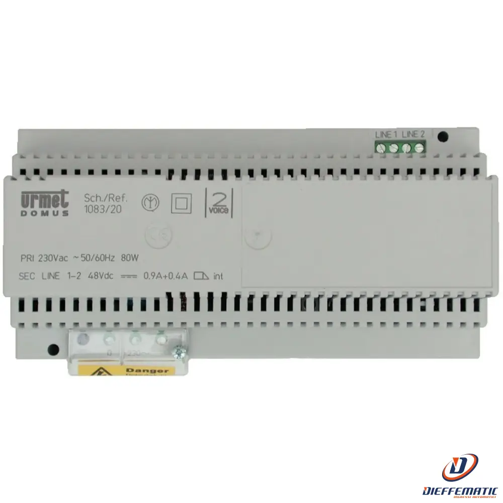 Urmet Alimentatore Per Sistema 2Voice 1083/20A Comunicazione Originale Garanzia