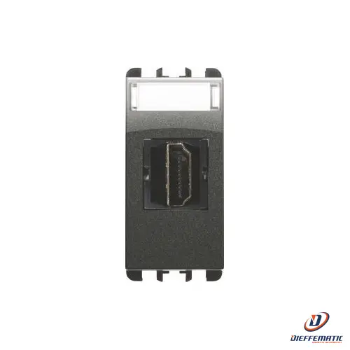 Urmet Connettore Hdmi, 1 Modulo, Acciaio Scuro 10450Ac Installazione Civile