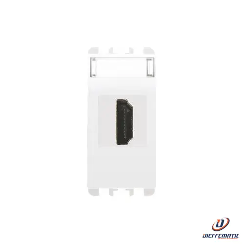 Urmet Connettore Hdmi 1 Modulo, Bianco Ghiaccio 10450Bg Installazione Civile
