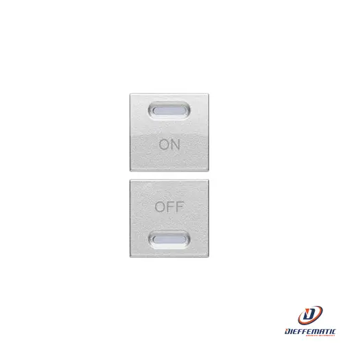 Urmet Coppia Copritasto On-Off 1 Modulo Alluminio 10371Al Installazione Civile