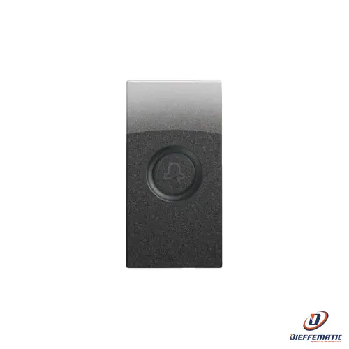 Urmet Copritasto Illuminabile "Campanello", 1 Modulo, Acciaio Scuro 10363Ac