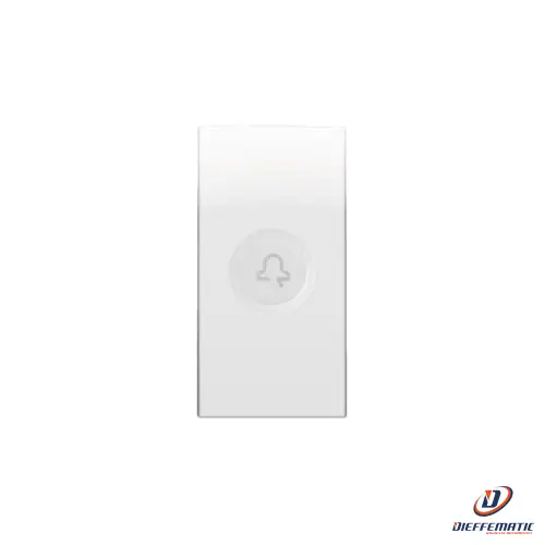 Urmet Copritasto Illuminabile "Campanello", 1 Modulo, Bianco Ghiaccio 10363Bg