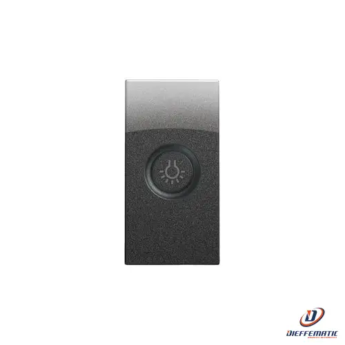Urmet Copritasto Illuminabile Simbolo "Luce" 1 Modulo Nea Acciaio Scuro 10364Ac