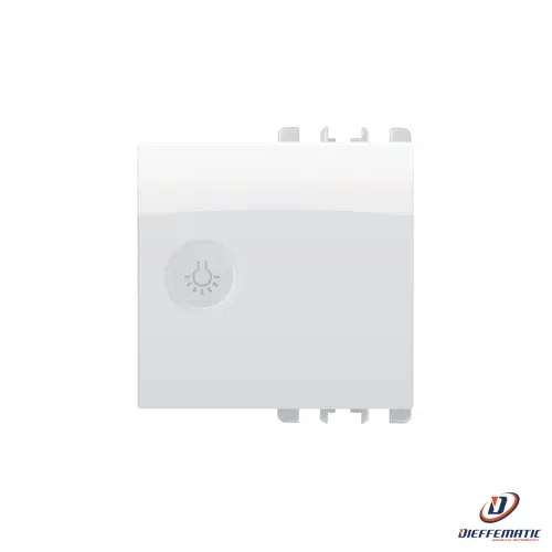 Urmet Copritasto Illuminabile Simbolo "Luce" 2 Moduli, Bianco Ghiaccio 10364/2Bg