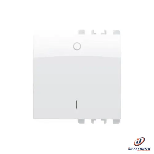 Urmet Copritasto Simbolo "0 I", 2 Moduli, Nea, Bianco Ghiaccio 10361/2Bg Nuovo