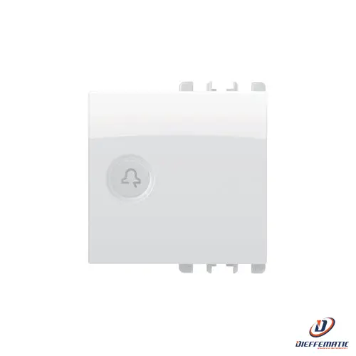Urmet Copritasto Simbolo "Campanello", 2 Moduli, Bianco Ghiaccio 10363/2Bg Nuovo