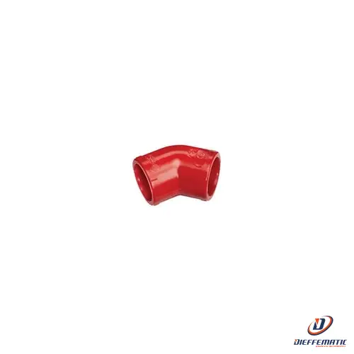 Urmet Curva 45° In Abs Di Colore Rosso, Linea 600 1043/624 Sicurezza Originale